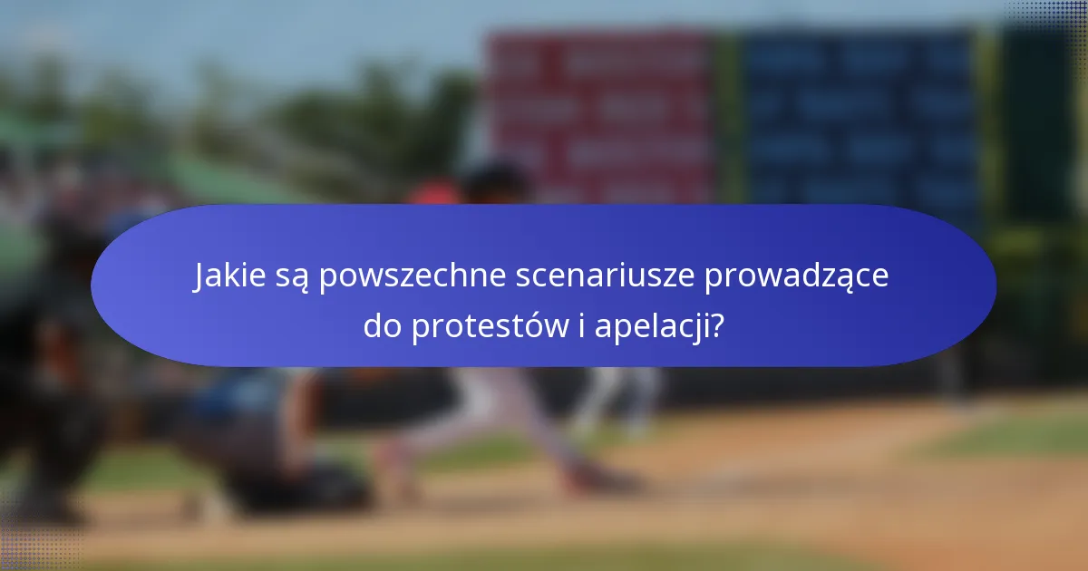 Jakie są powszechne scenariusze prowadzące do protestów i apelacji?